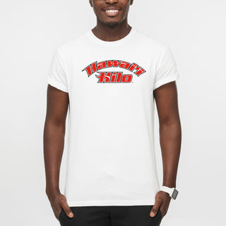 Hawaii Hilo Vulcans Arch Logo T Shirt - White