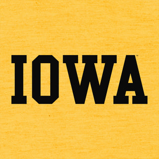 Iowa Basic Block Canvas Triblend T-Shirt - Yellow Gold Triblend