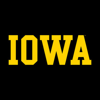 University of Iowa Hawkeyes Basic Block Premium Cotton Short Sleeve T Shirt - Black