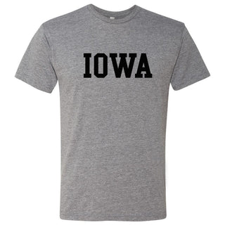 University of Iowa Hawkeyes Basic Block Short Sleeve T Shirt - Premium Heather