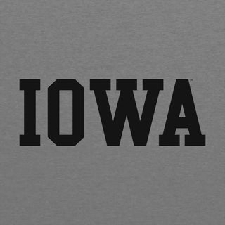 University of Iowa Hawkeyes Basic Block Short Sleeve T Shirt - Premium Heather