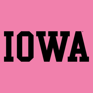 University of Iowa Hawkeyes Basic Block  Short Sleeve T Shirt - Azalea