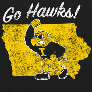 University of Iowa Hawkeyes Silhouette Herky Short Sleeve T Shirt - Vintage Black