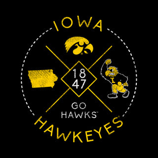 University of Iowa Hawkeyes Identity Stamp Heavy Blend Crewneck Sweatshirt - Black