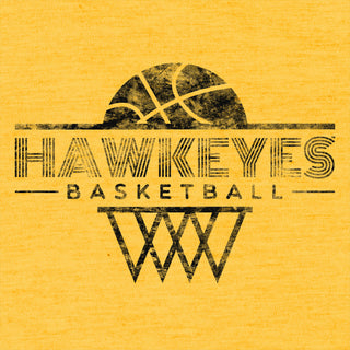 University of Iowa Hawkeyes Oblique Hoop Canvas Triblend Short Sleeve T-Shirt - Yellow Gold