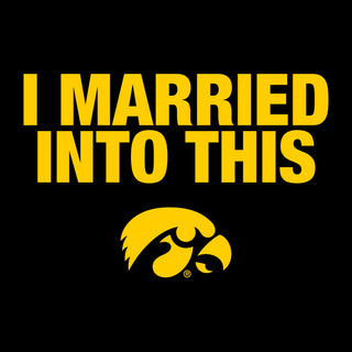 University of Iowa Hawkeyes I Married Into This Women's Short Sleeve T-Shirt - Black