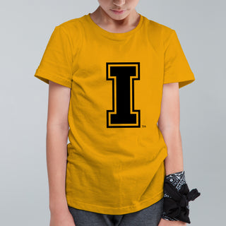 Idaho Vandals Primary Logo Youth T Shirt - Gold