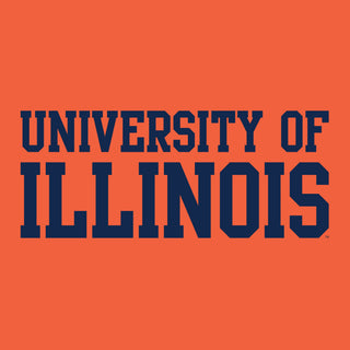 University of Illinois Fighting Illini Basic Block Cotton Youth T-Shirt - Orange