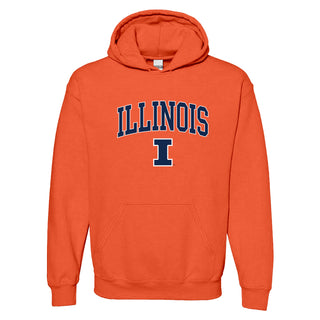 University of Illinois Fighting Illini Arch Logo Cotton Hoodie - Orange