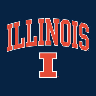 University of Illinois Fighting Illini Arch Logo Cotton Women's T-Shirt - Navy