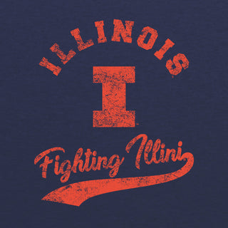 University of Illinois Fighting Illini Retro Script T-Shirt - Vintage Navy