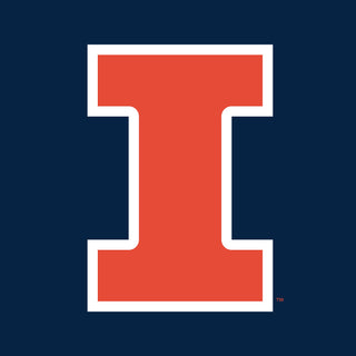 University of Illinois Fighting Illini Front and Back Print Cotton T-Shirt - Navy