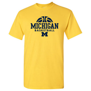 Basketball Hype Michigan Basic Cotton Short Sleeve T Shirt - Maize