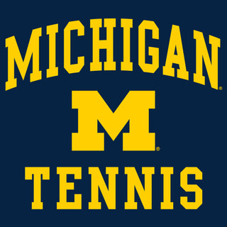 University of Michigan Wolverines Arch Logo Tennis Long Sleeve - Navy