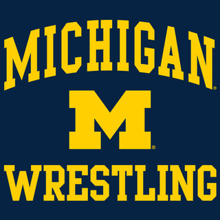 University of Michigan Wolverines Arch Logo Wrestling Long Sleeve - Navy