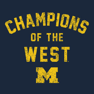 Champions of the West University of Michigan Basic Cotton Short Sleeve T Shirt - Midnight Navy