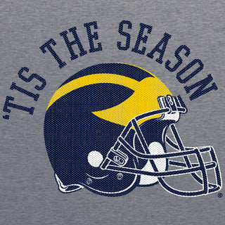 Michigan Tis The Season Football NLA Triblend T-Shirt - Premium Heather