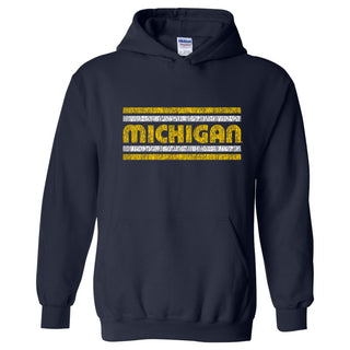 Michigan Wolverines Retro Underline Hoodie - Navy