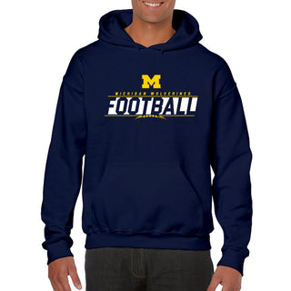 University of Michigan Football Charge Heavy Blend Hoodie - Navy