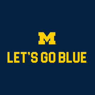 Michigan Wolverines Let's Go Blue T Shirt - Navy
