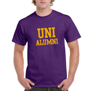 University of Northern Iowa Panthers Basic Block Alumni Short Sleeve T Shirt - Purple