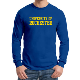 University of Rochester Yellowjackets Basic Block Long Sleeve T-Shirt - Royal