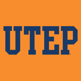 University of Texas at El Paso Miners Basic Block Short Sleeve T Shirt - Tangerine