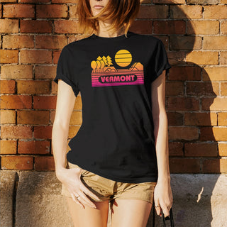 Vermont Groovy Sunset T-Shirt - Black