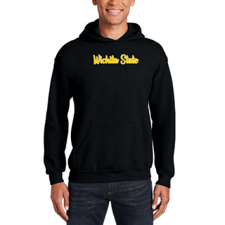 Wichita State University Shockers Basic Script Heavy Blend Hoodie - Black