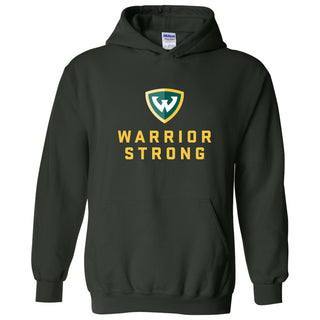 Wayne State University Warrior Strong Heavy Blend Hoodie - Forest