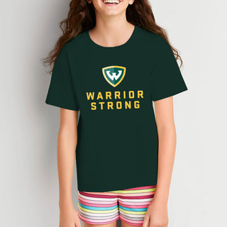 Wayne State University Warrior Strong Youth Short Sleeve T Shirt - Forest