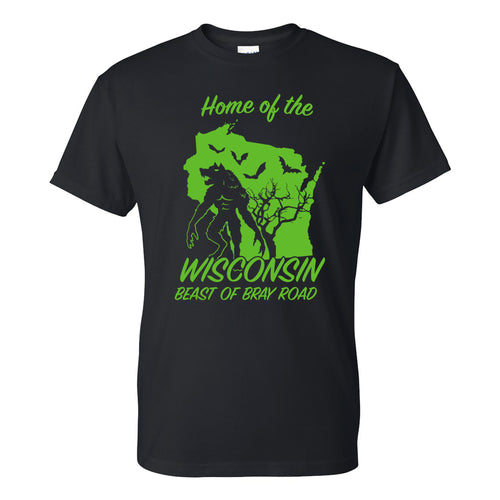 Wisconsin Beast of Bray Road Cryptid T-Shirt - Black