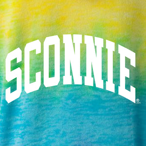 Original Sconnie Arch Tie Dye Hood - Rainbow Stripe