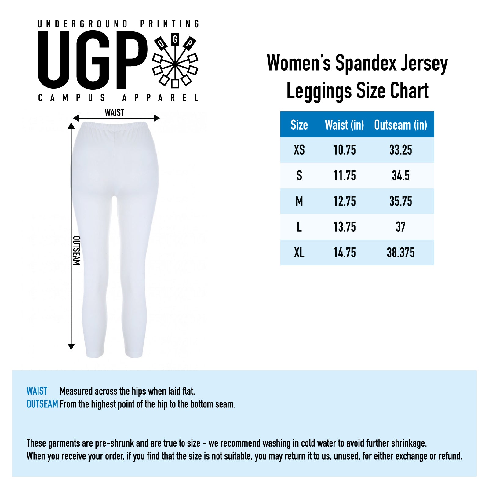 American Apparel – Women's Spandex Jersey Leggings – 8328W - Uniforms & Ink