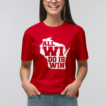 Load image into Gallery viewer, All WI Do Is Win T-shirt - Red