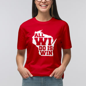 All WI Do Is Win T-shirt - Red